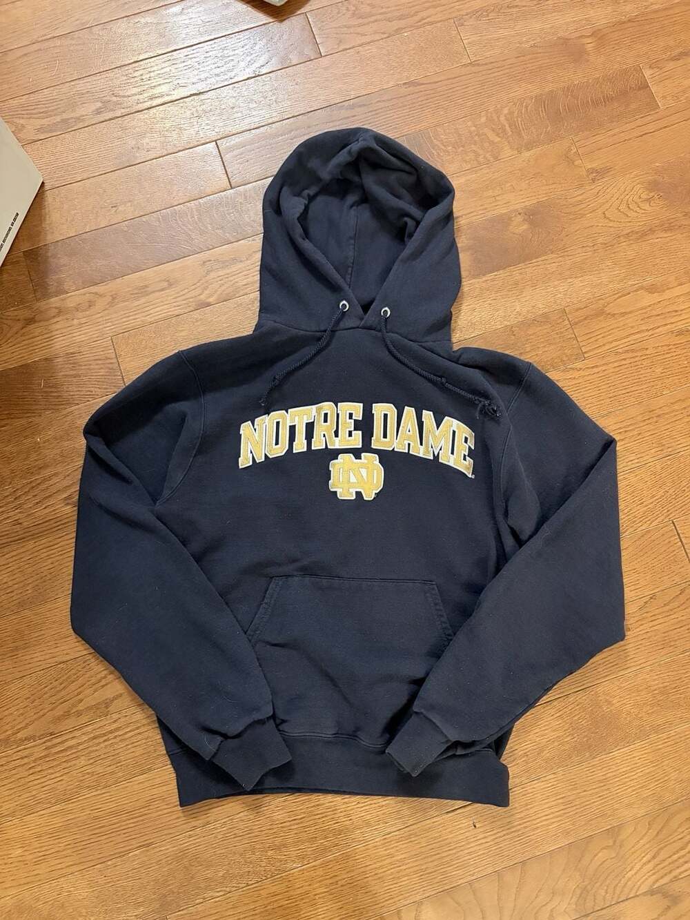 Champion Notre Dame Fighting Irish Hoodie Size S Navy Blue